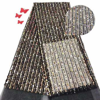Unique Style latest African Lace Fabric sequines 5yards paillette sequin fabric high quality sequin mesh fabric FFD92
Unique Style latest African Lace Fabric sequines 5yards paillette sequin fabric high quality sequin mesh fabric FFD92
