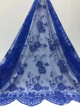 Latest Royal Blue African Embroidery Tulle Lace Fabric 2019 High Quality French Milk Silk Lace Fabric With 3 D Flowers 5 Yards
Latest Royal Blue African Embroidery Tulle Lace Fabric 2019 High Quality French Milk Silk Lace Fabric With 3 D Flowers 5 Yards