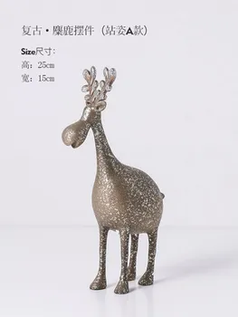 Nordic style retro elk ornaments creative living room TV cabinet wine cabinet artist home decoration model room decoration
Nordic style retro elk ornaments creative living room TV cabinet wine cabinet artist home decoration model room decoration