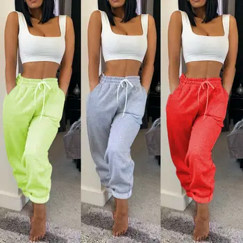 Women Sport Sweatpants Autumn Stretch Sports Pants Fashion Solid Female Drawstring Joggers Pants High Waist Running Gym Pants
Women Sport Sweatpants Autumn Stretch Sports Pants Fashion Solid Female Drawstring Joggers Pants High Waist Running Gym Pants