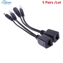 5 Pairs RJ45 Injector POE Splitter Adapter Cable Kit Passive Power Over Ethernet 12-48V POE Cable For IP Camera
5 Pairs RJ45 Injector POE Splitter Adapter Cable Kit Passive Power Over Ethernet 12-48V POE Cable For IP Camera