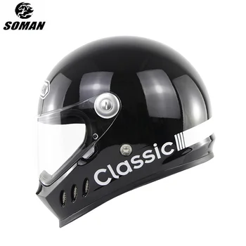 SOMAN Men Black Motorcycle Helmet Bobber Cascos Ece Dot Moto Helmet Retro Vintage Casque Moto Flip Up Visor Motorcycle Helmets
SOMAN Men Black Motorcycle Helmet Bobber Cascos Ece Dot Moto Helmet Retro Vintage Casque Moto Flip Up Visor Motorcycle Helmets
