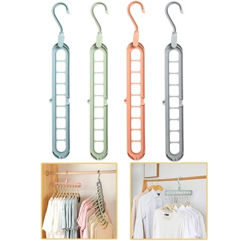 Multifunctional 9-hole Hanger Space Saving Wardrobe Storage Artifact 360 Rotating Folding Magic Hanger Drying Racks Clothes
Multifunctional 9-hole Hanger Space Saving Wardrobe Storage Artifact 360 Rotating Folding Magic Hanger Drying Racks Clothes