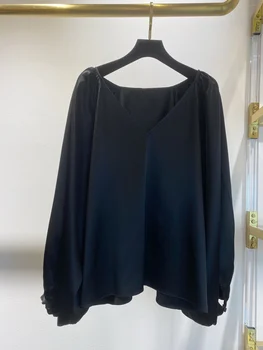2020 new ladies fashion long sleeve sexy silk top 0523 
2020 new ladies fashion long sleeve sexy silk top 0523