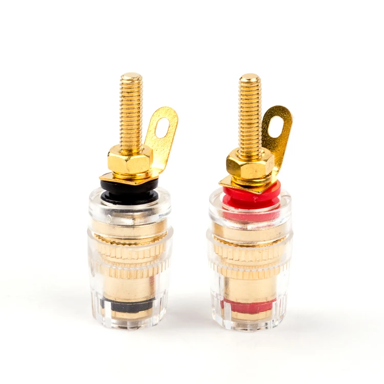 1pair (Black+Red) 4mm Transparent DIY Terminal Connector Binding Post Plated Copper Banana Socket Amplifier for Stereo System
1pair (Black+Red) 4mm Transparent DIY Terminal Connector Binding Post Plated Copper Banana Socket Amplifier for Stereo System