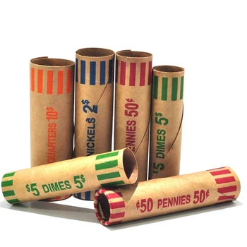 Easy Fill Assorted Coin Wrappers Pre-formed Paper Tubes for Penny,Nickel, Dime, and Quarter, Each Coin 128 Wrappers, 512 per box
Easy Fill Assorted Coin Wrappers Pre-formed Paper Tubes for Penny,Nickel, Dime, and Quarter, Each Coin 128 Wrappers, 512 per box