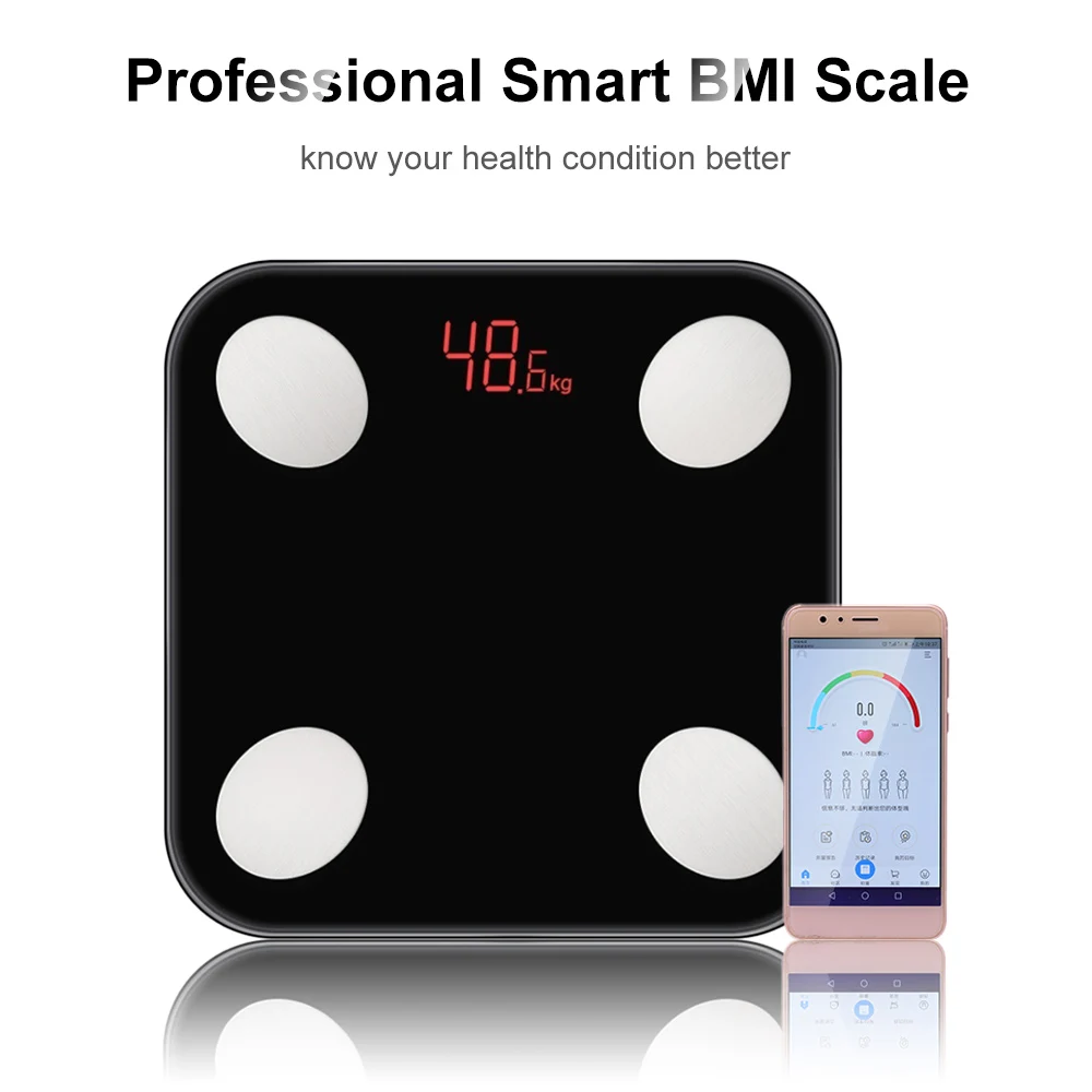 Body Fat Scale Digital Body Weight Bathroom Scale Body Composition Analyzer Health Monitor BT Connection with Smart Phone App
Body Fat Scale Digital Body Weight Bathroom Scale Body Composition Analyzer Health Monitor BT Connection with Smart Phone App