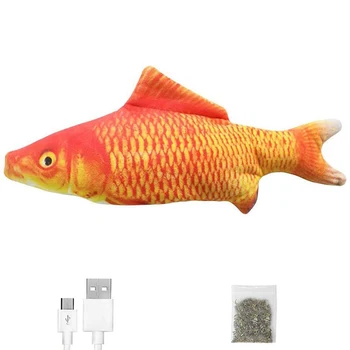 Electric Fish Cat Toy, Realistic Plush Moving Wagging Fish Toys Simulation Interactive Cat Kitten Toys
Electric Fish Cat Toy, Realistic Plush Moving Wagging Fish Toys Simulation Interactive Cat Kitten Toys