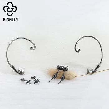 Rinntin 925 Sterling Silver Rings for Women New Style Original Design Cute Black Cat White Enamel Girl's Party Fine Jewelry
Rinntin 925 Sterling Silver Rings for Women New Style Original Design Cute Black Cat White Enamel Girl's Party Fine Jewelry