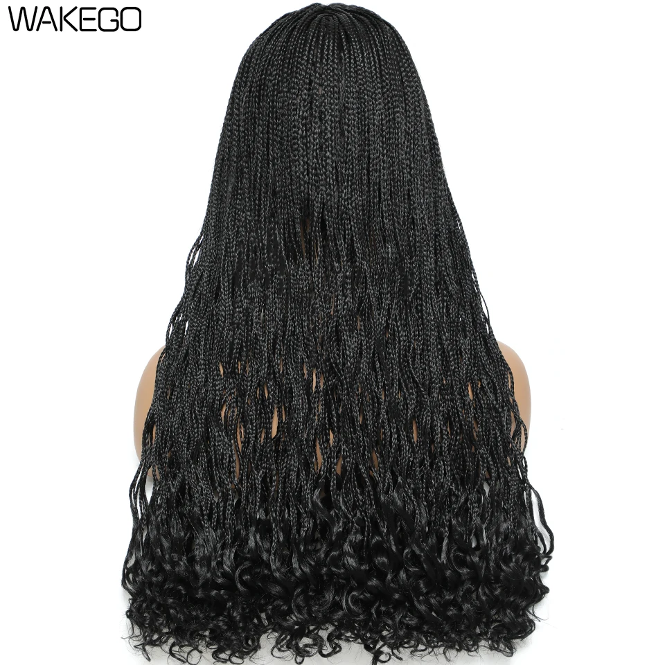 Shop Generic 26 Inch Knotless Braid Wig With Curly End DIY Braided Wigs
