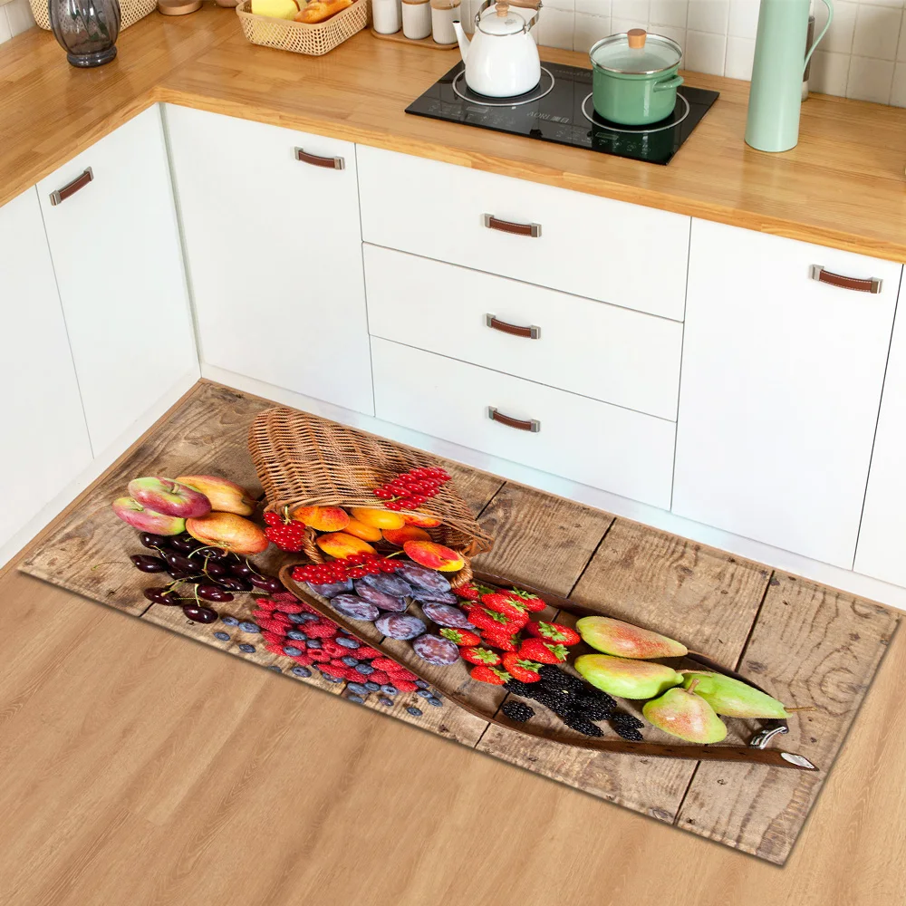 Shop Generic Modern Kitchen Carpet Fruit Pattern Bedroom Floor Living Room Decor Rug Entrance