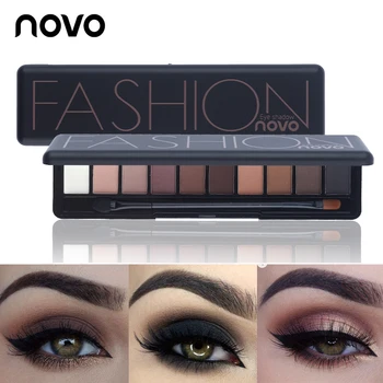 

NOVO New Matte Shimmer Glitter Eyeshadow Palette Makeup Kit Earth Color Eye Shadow Pigment Smoky Nude Natural Eyes Cosmetics