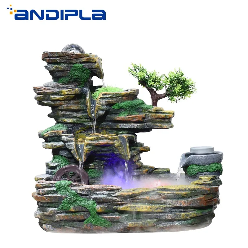 110V/220V Creative Rockery Resin Water Fountain Home Indoor Air Humidifier Atomizer Lucky Feng Shui Home Decoration Resin Bonsai
110V/220V Creative Rockery Resin Water Fountain Home Indoor Air Humidifier Atomizer Lucky Feng Shui Home Decoration Resin Bonsai