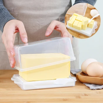 Plastic Butter Storage Box Container Transparent Cheese Server Keeper Tray With Knife & Partition Japan Original Butter Dish Box
Plastic Butter Storage Box Container Transparent Cheese Server Keeper Tray With Knife & Partition Japan Original Butter Dish Box