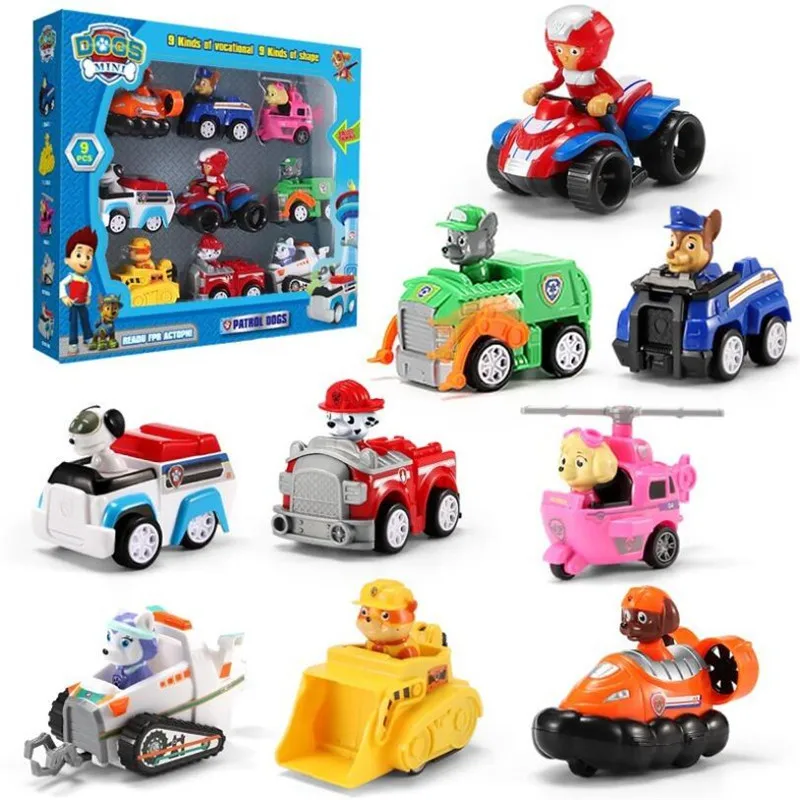 9 Pcs Paw Patrol Dog Puppy Patrol Car Everest Chase Marshall Ryder Vehicle Action Figures Model Anime Kids Toys Christmas Gifts
9 Pcs Paw Patrol Dog Puppy Patrol Car Everest Chase Marshall Ryder Vehicle Action Figures Model Anime Kids Toys Christmas Gifts