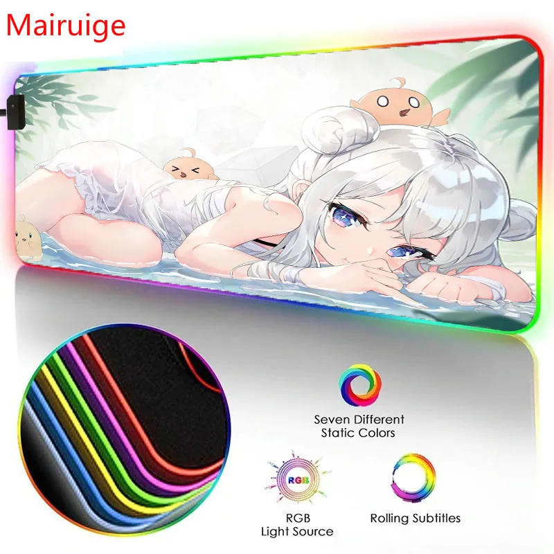 Mairuige Sexy Girl Anime Mouse Pad RGB Large Mouse Pad LED Luminous Color Lighting Computer Notebook Office Game Accessories
Mairuige Sexy Girl Anime Mouse Pad RGB Large Mouse Pad LED Luminous Color Lighting Computer Notebook Office Game Accessories