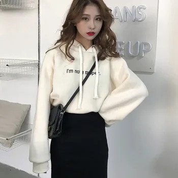 Autumn Fashion Women Fleece Letter Hoodies Harajuku English letter Print Pullover Thick Loose Korea Style Hoodies Sweatshirt
Autumn Fashion Women Fleece Letter Hoodies Harajuku English letter Print Pullover Thick Loose Korea Style Hoodies Sweatshirt