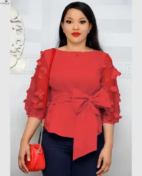S-4XL Women Tops Spring Shirts Blouse Summer Flower Africa Ol Sexy Fashion Night Clubwear Slim Tops Casual Bandage O-neck Tees
S-4XL Women Tops Spring Shirts Blouse Summer Flower Africa Ol Sexy Fashion Night Clubwear Slim Tops Casual Bandage O-neck Tees