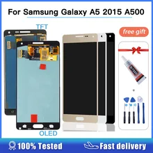 Écran tactile LCD OLED TFT, luminosité réglable, pour SAMSUNG Galaxy A5 2015 A500 SM-A500 A500F A500FU A500M A500Y A500FQ=