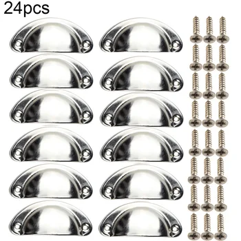 24 Pack Handles Kitchen Shell Cup Pull Door Drawer Handle Cupboard Cabinet Knobs With Screws High Quality
24 Pack Handles Kitchen Shell Cup Pull Door Drawer Handle Cupboard Cabinet Knobs With Screws High Quality