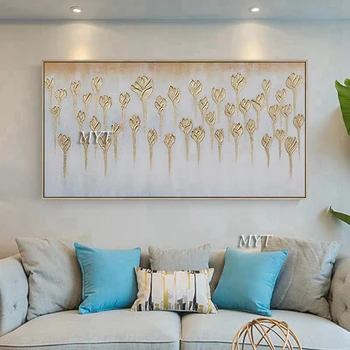 New Arrival Gold Thick 3D Flower Handmade Oil Painting Wall Hanging Artwork Paintings Canvas Wall Pictures Art For Bedroom Decor
New Arrival Gold Thick 3D Flower Handmade Oil Painting Wall Hanging Artwork Paintings Canvas Wall Pictures Art For Bedroom Decor
