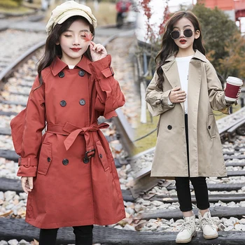 Trench Coats For Girls Teenage Windbreaker Autumn Long Coats Children Clothing Fashion Kids Clothes School Outfits 8 10 12 Years 
Trench Coats For Girls Teenage Windbreaker Autumn Long Coats Children Clothing Fashion Kids Clothes School Outfits 8 10 12 Years