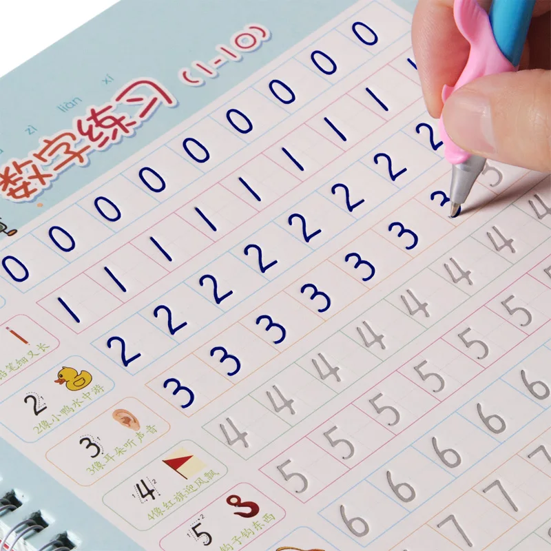 2 book Arabic numerals Copybook Groove design Children Regular script exercises Stationery for primary school students Beginners
2 book Arabic numerals Copybook Groove design Children Regular script exercises Stationery for primary school students Beginners