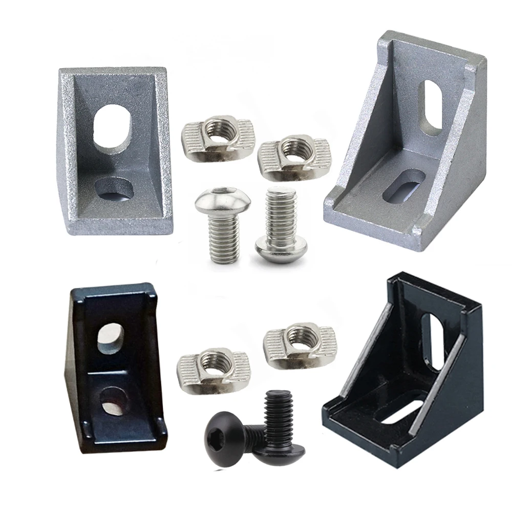 2-20Sets 1515 2020 3030 Series Aluminum Corner Bracket Set, Angle Brackets Connector for 15S 20S 30S Aluminum Extrusion Profile
2-20Sets 1515 2020 3030 Series Aluminum Corner Bracket Set, Angle Brackets Connector for 15S 20S 30S Aluminum Extrusion Profile