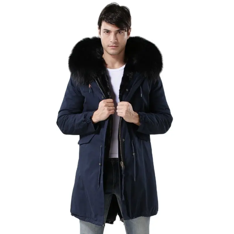 

Promotion Sale Navy Winterproof Parka Young Men Thickened Long Padded Jacket Warm Silm MR Parka