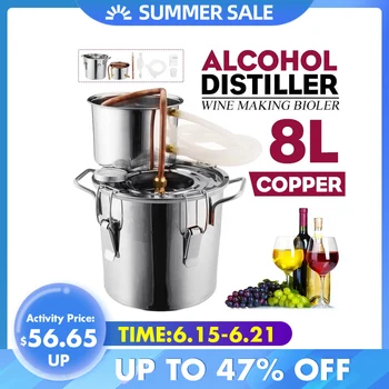 Efficient 8L Wine Beer Distiller Moonshine Alcohol Distiller Stainless Copper DIY Home Water Wine Essential Oil Brewing Kit
Efficient 8L Wine Beer Distiller Moonshine Alcohol Distiller Stainless Copper DIY Home Water Wine Essential Oil Brewing Kit