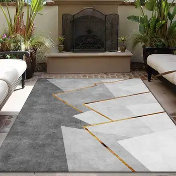 Light luxury gold line geometric gray living room big floor mat bedroom bedside carpet customize plush printed rug bathroom mat
Light luxury gold line geometric gray living room big floor mat bedroom bedside carpet customize plush printed rug bathroom mat