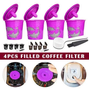 4 Pcs Refillable Reusable Cups Coffee Filters for Keurig 2.0 K200, K300, K400 YE-Hot
4 Pcs Refillable Reusable Cups Coffee Filters for Keurig 2.0 K200, K300, K400 YE-Hot