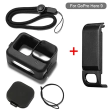 For GoPro 9 Silicone Protective Cover with Battery Side Cover Lid Removable Type-C Charging Cover Port for Go Pro Hero 9 Camera
For GoPro 9 Silicone Protective Cover with Battery Side Cover Lid Removable Type-C Charging Cover Port for Go Pro Hero 9 Camera