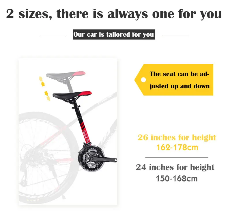 Perfect Mountain Bike 24/26 Inch Speed Double Disc Brakes Shock Absorber Student Adult Off-road Bicycle Men And Women 9