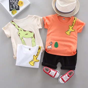 2020 New Cartoon Giraffe Pattern Cute Children's Wear Boys Short Sleeve Suit Children 1-4 Years Cotton Casual 
2020 New Cartoon Giraffe Pattern Cute Children's Wear Boys Short Sleeve Suit Children 1-4 Years Cotton Casual
