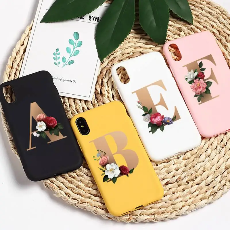 Flower 26 English name letters custom Phone Case Candy Color for iPhone 6 7 8 11 12 s mini pro X XS XR MAX Plus
Flower 26 English name letters custom Phone Case Candy Color for iPhone 6 7 8 11 12 s mini pro X XS XR MAX Plus