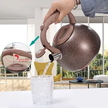 1PCS Loud Whistle Tea Pot Stainless Steel Teapot with Heat Resistant Wood Pattern Handle,Large 3 Liter Whistling Teakettle
1PCS Loud Whistle Tea Pot Stainless Steel Teapot with Heat Resistant Wood Pattern Handle,Large 3 Liter Whistling Teakettle