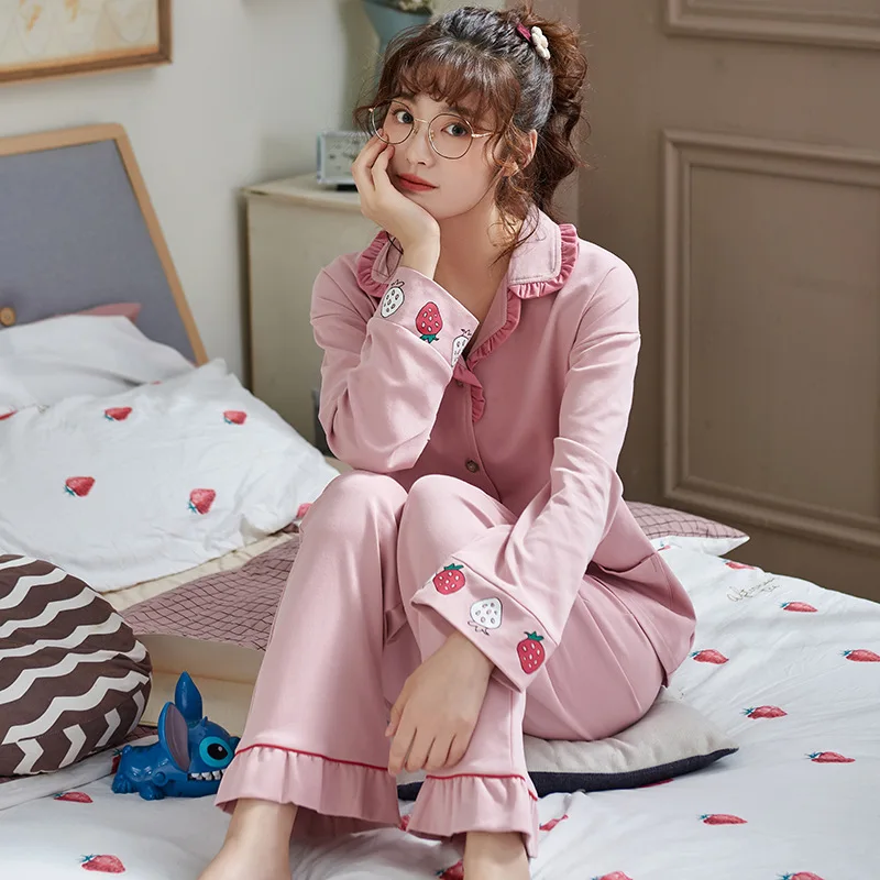 2019 Winter New Ladies Cotton Set Solid Color Sweet Pink Sleepwear 2PCS Set Women Comfort Thick Female Winter Homewear
2019 Winter New Ladies Cotton Set Solid Color Sweet Pink Sleepwear 2PCS Set Women Comfort Thick Female Winter Homewear