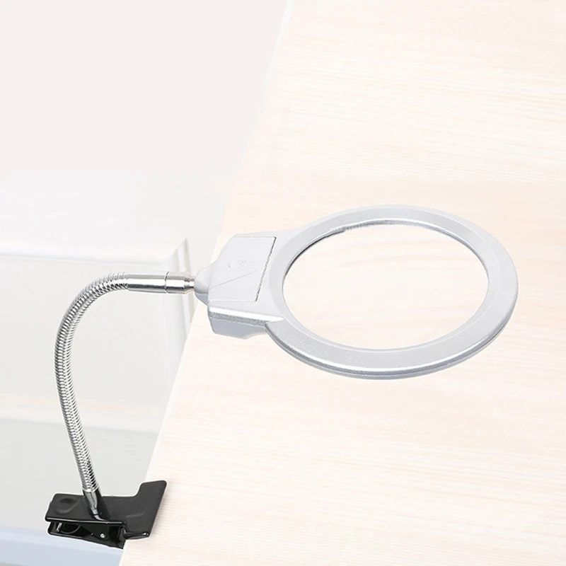2.5X 5X Illuminating Magnifier Microscope Magnifying Glass with led lights Table Reading Clamp Lampe Jewelry Repair Tool
2.5X 5X Illuminating Magnifier Microscope Magnifying Glass with led lights Table Reading Clamp Lampe Jewelry Repair Tool