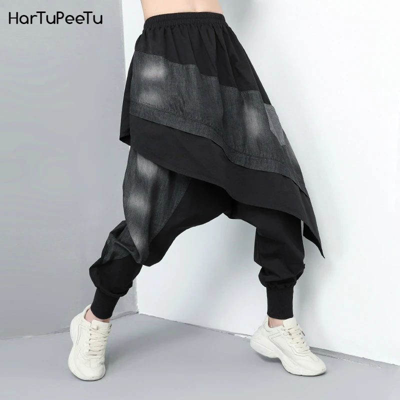 Spring Autumn Women Harem Pants Street Casual Culotte Cowboy Water Washing Beam Leg Trousers Loose Fit Fashion Tide 2020
Spring Autumn Women Harem Pants Street Casual Culotte Cowboy Water Washing Beam Leg Trousers Loose Fit Fashion Tide 2020