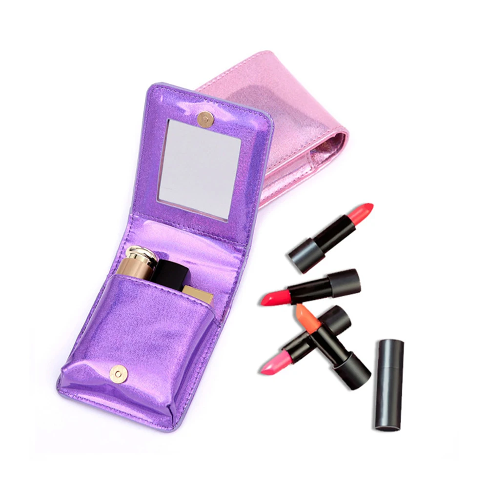 Lipstick Cosmetic Bag With Mirror Makeup Bag Travel Organizer Laser PU Leather Portable Beauty Case Toolbox Small Storage Cases
Lipstick Cosmetic Bag With Mirror Makeup Bag Travel Organizer Laser PU Leather Portable Beauty Case Toolbox Small Storage Cases