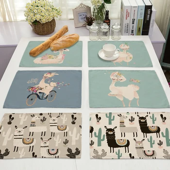1Pcs Alpaca Pattern Kitchen Placemat Cotton Linen Dining Table Mats Coaster Pad Bowl Cup Mat 42*32cm Home Decor ML0009
1Pcs Alpaca Pattern Kitchen Placemat Cotton Linen Dining Table Mats Coaster Pad Bowl Cup Mat 42*32cm Home Decor ML0009