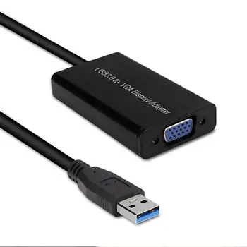 Portable USB3.0 to VGA Adapter Cable 5Gbps High Speed USB3.0 VGA Adapter Video Display Converter for Laptop PC Windows 7 8 10
Portable USB3.0 to VGA Adapter Cable 5Gbps High Speed USB3.0 VGA Adapter Video Display Converter for Laptop PC Windows 7 8 10