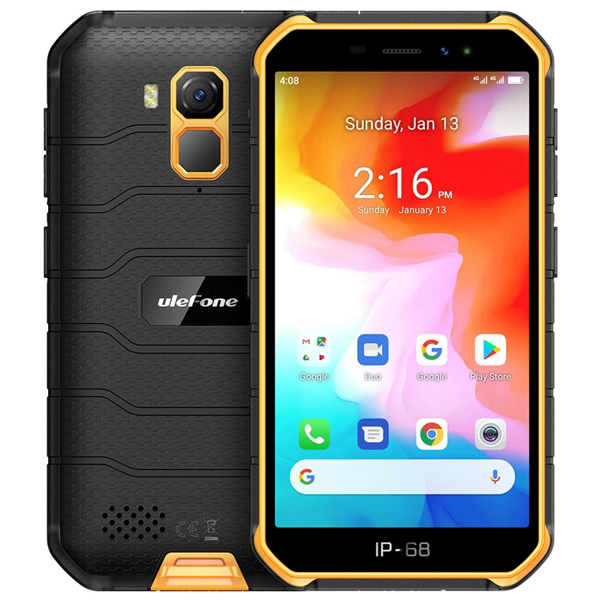 Ulefone Armor X7 5.0" NFC Android 10 IP68 shockproof mobile phones 2GB +16GB Quad-core cell phone 4000mAh 4G Rugged Smartphone
Ulefone Armor X7 5.0" NFC Android 10 IP68 shockproof mobile phones 2GB +16GB Quad-core cell phone 4000mAh 4G Rugged Smartphone