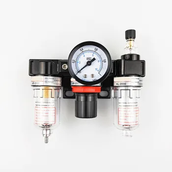 Airtac type air filter regulator lubricator FRL AC2000 1/4 inch cartridge Manual drain pressure gauge Oil-water separator
Airtac type air filter regulator lubricator FRL AC2000 1/4 inch cartridge Manual drain pressure gauge Oil-water separator