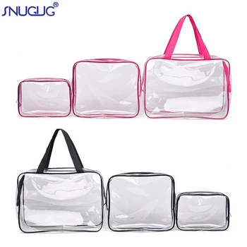 SNUGUG Brand Waterproof Women Cosmetic Bags Transparent Kit Zipper Travel Toiletry Bag For Woman Pvc Travel Makeup Bag Organizer
SNUGUG Brand Waterproof Women Cosmetic Bags Transparent Kit Zipper Travel Toiletry Bag For Woman Pvc Travel Makeup Bag Organizer