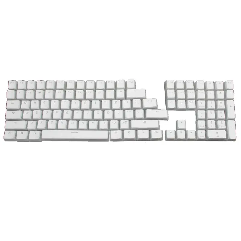 RGB 108 Keycaps ANSI Layout PBT White Pudding Double Skin Milk Shot Backlit Keycap For OEM Cherry MX gh60 poker 87 tkl 104 108
RGB 108 Keycaps ANSI Layout PBT White Pudding Double Skin Milk Shot Backlit Keycap For OEM Cherry MX gh60 poker 87 tkl 104 108