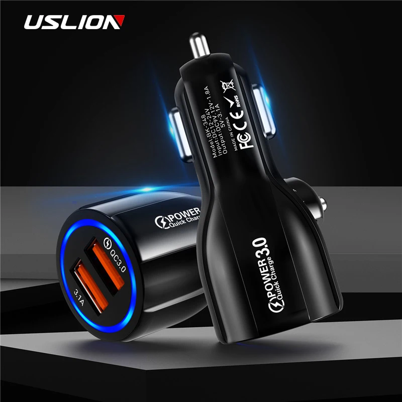 USLION 3.1A Dual USB Car Charger uick Charge 3.0 2.0 Mobile Phone Car-Charger for Huawei P30 iPhone Samsung Tablet Quick Charge
USLION 3.1A Dual USB Car Charger uick Charge 3.0 2.0 Mobile Phone Car-Charger for Huawei P30 iPhone Samsung Tablet Quick Charge