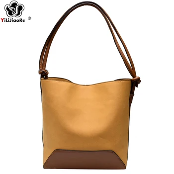 Fashion Bucket Handbags for Women High Quality Nubuck Leather Handbags Large Capacity Shoulder Bags for Women 2020 Bolsas Mujer 
Fashion Bucket Handbags for Women High Quality Nubuck Leather Handbags Large Capacity Shoulder Bags for Women 2020 Bolsas Mujer