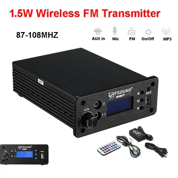 RFSOUND CD-01 1.5W PLL FM Transmitter Radio Stereo MP3 Wireless Broadcast FM remote control 76-108MHZ 
RFSOUND CD-01 1.5W PLL FM Transmitter Radio Stereo MP3 Wireless Broadcast FM remote control 76-108MHZ